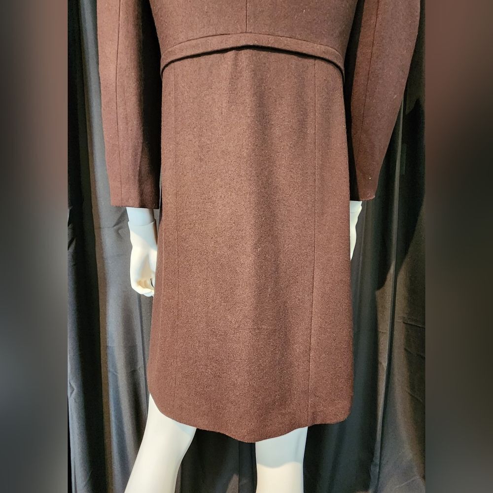 Marc Jacob's Vintage Brown wool Toggle Dress Coat with Standing collar - Picture 11 of 16